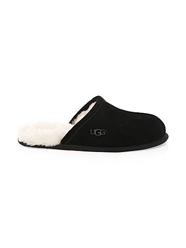 Men's Scuff Fur-Lined Mule Slippers